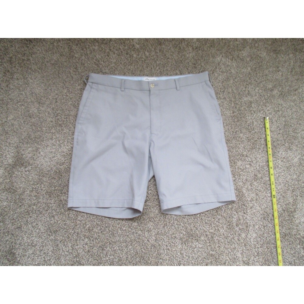 Peter Millar Salem Performance Shorts Mens 36 grey Golf Crown Sport Stretch